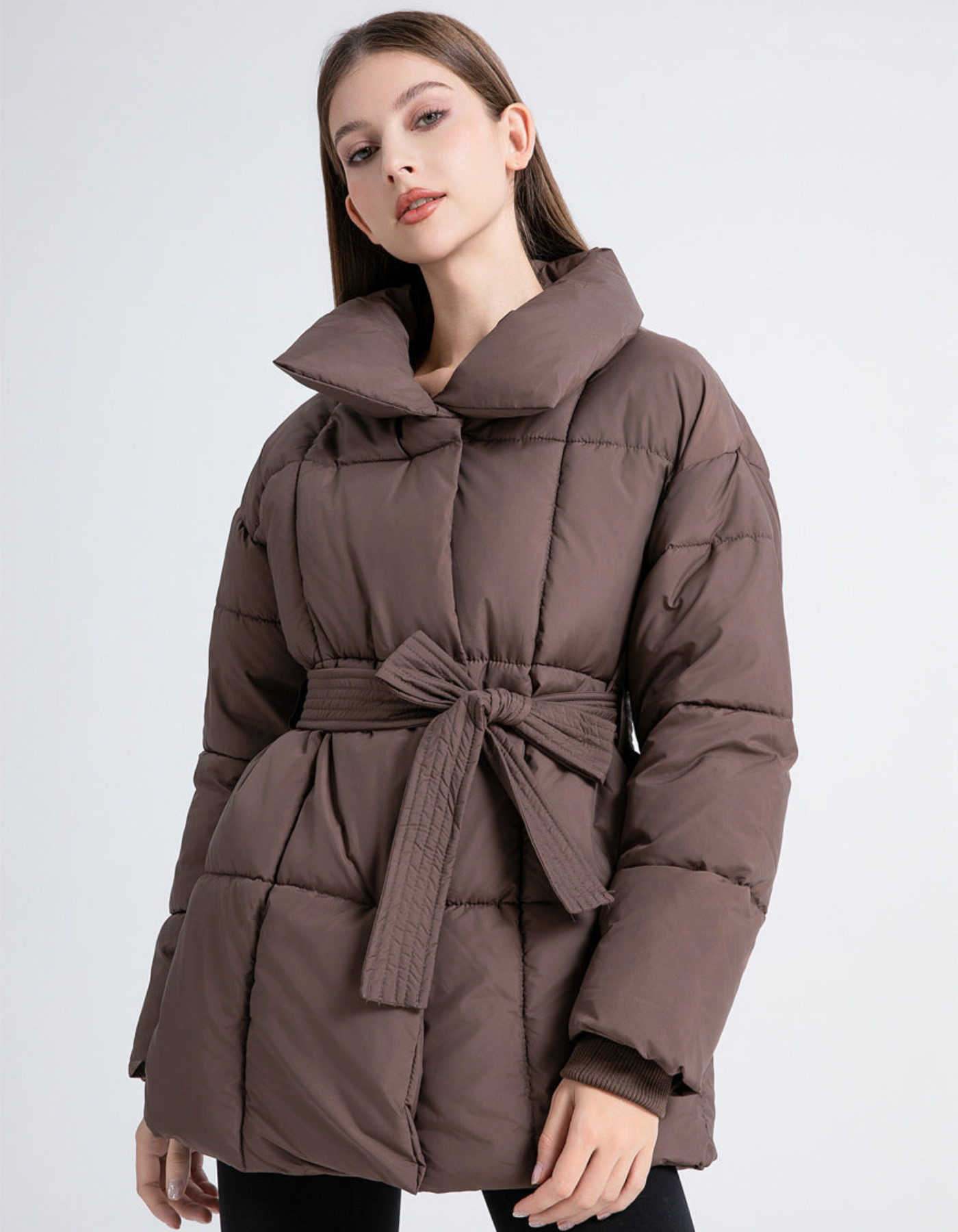 Valentina – Elegancka sylwetka – Kurtka puchowa-15294439752005-Róża Kwiatowa