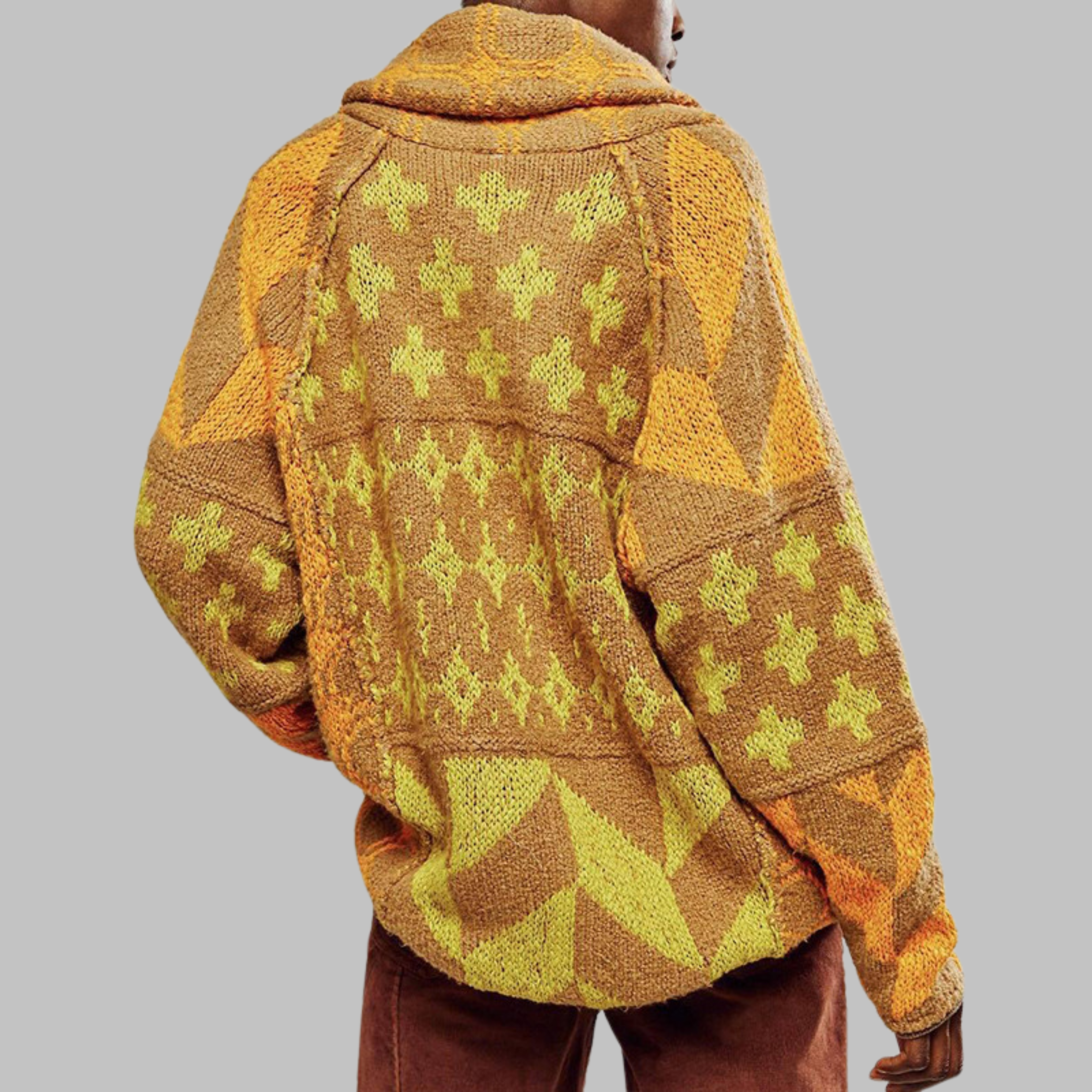 Isabelle – Wzór geometryczny – Sweter dziany-15294441488709-Róża Kwiatowa