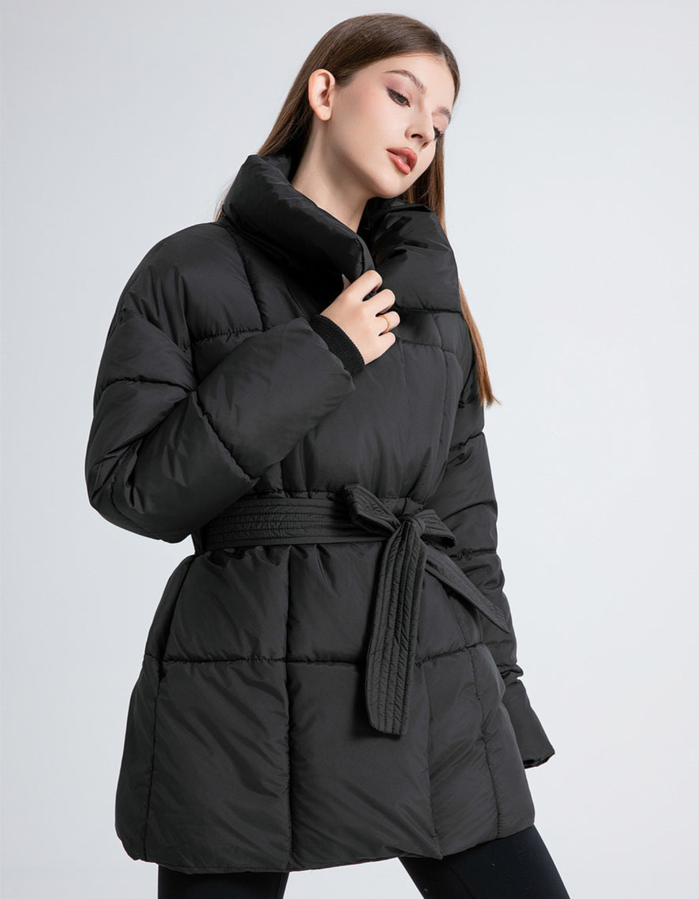 Valentina – Elegancka sylwetka – Kurtka puchowa-15294439752005-Róża Kwiatowa