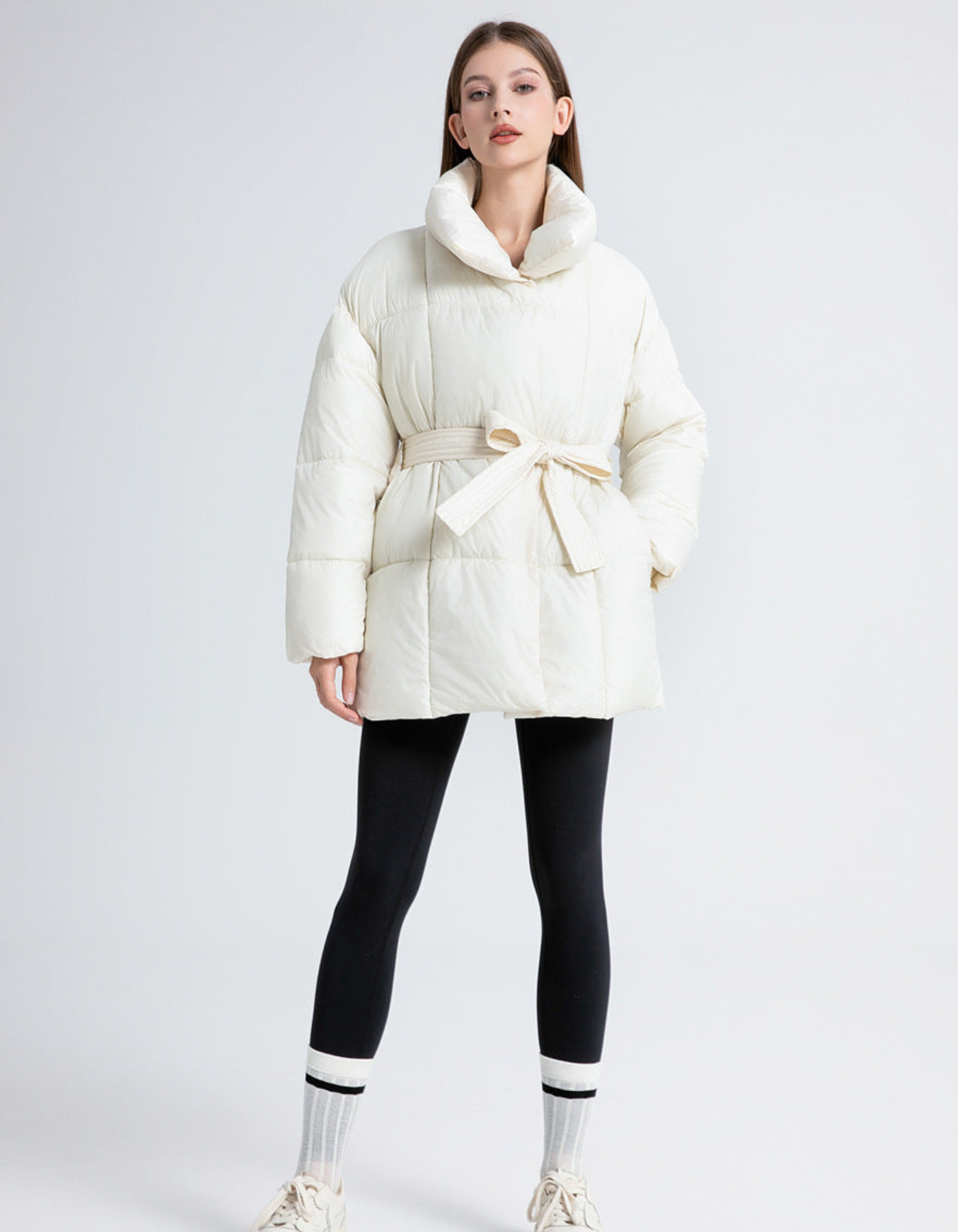 Valentina – Elegancka sylwetka – Kurtka puchowa-15294439752005-Róża Kwiatowa
