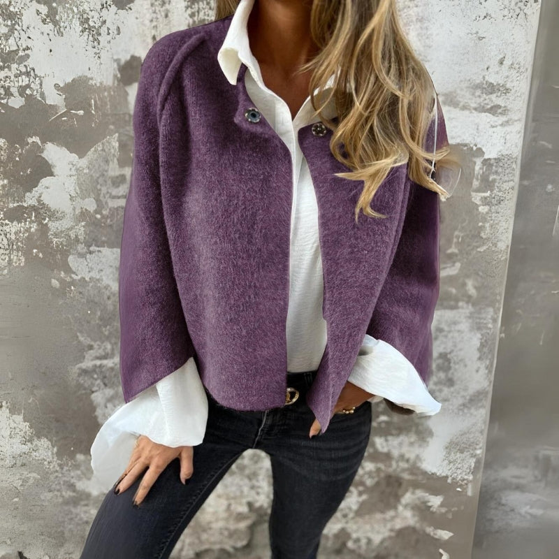 Mirella – Elegancka sylwetka – Krótka kurtka-15294449418565-Róża Kwiatowa