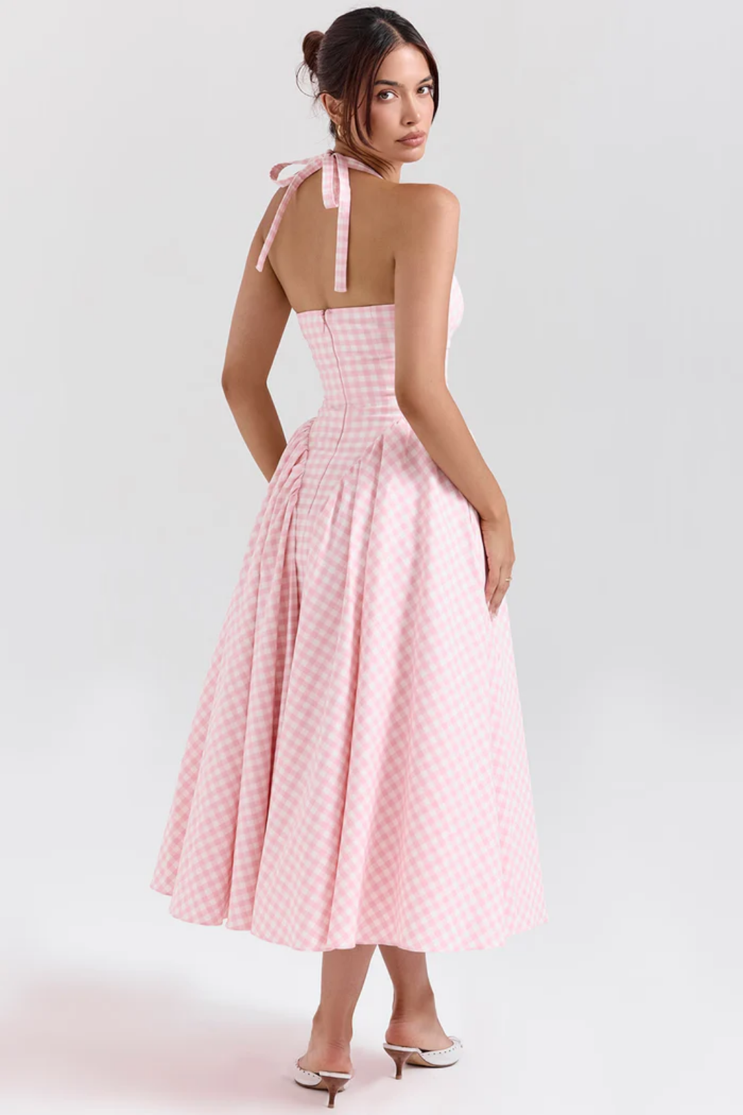 Alexanne – Design na szyję – Sukienka midi-15216456008005-Róża Kwiatowa