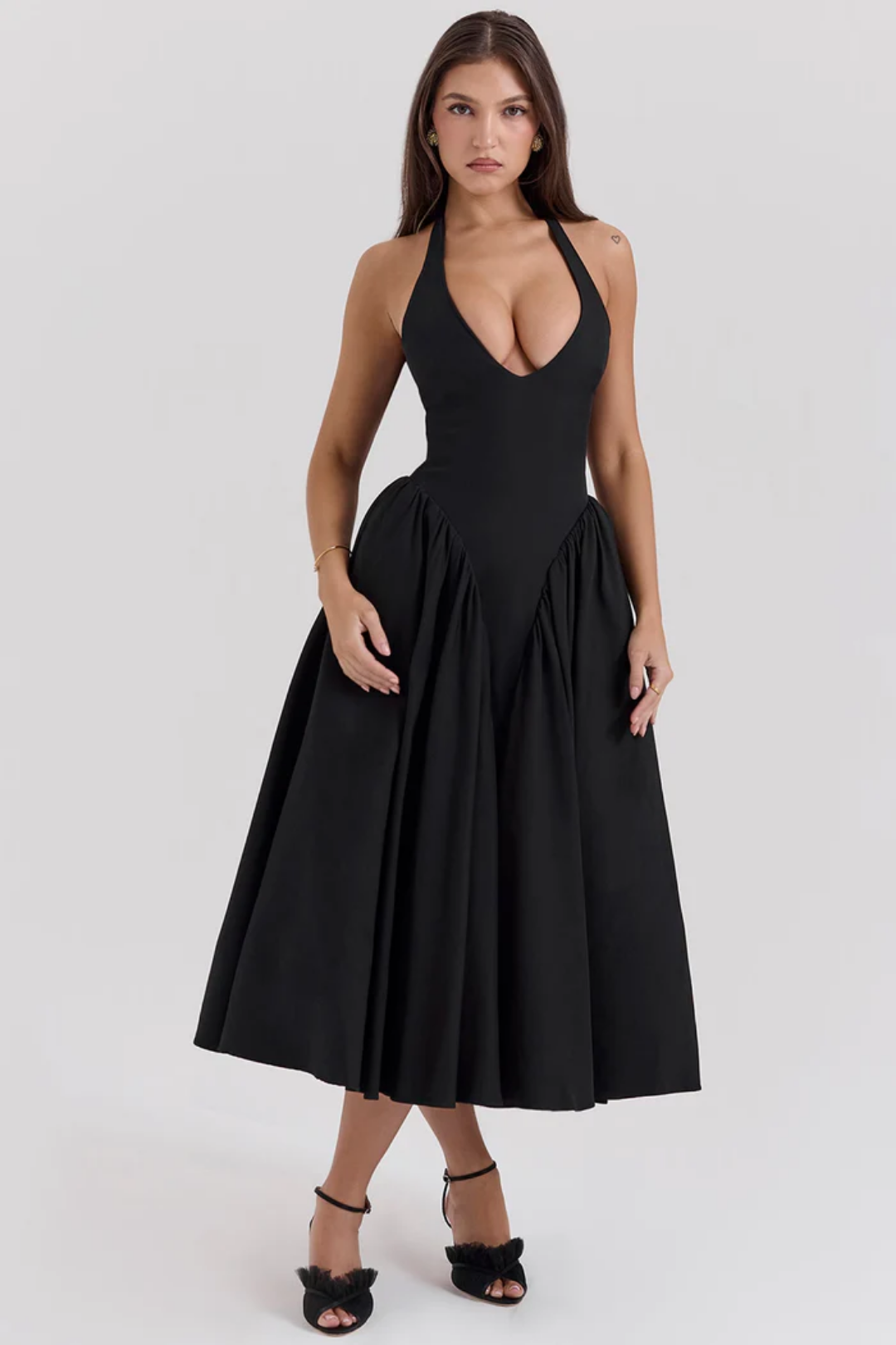Alexanne – Design na szyję – Sukienka midi-15216456008005-Róża Kwiatowa