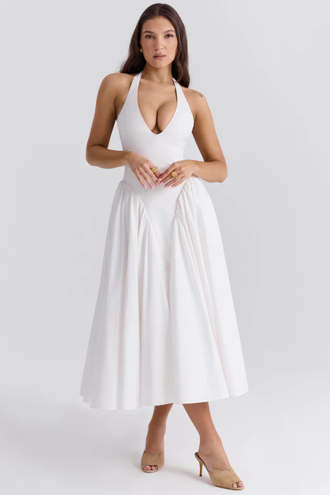 Alexanne – Design na szyję – Sukienka midi-15216456008005-Róża Kwiatowa