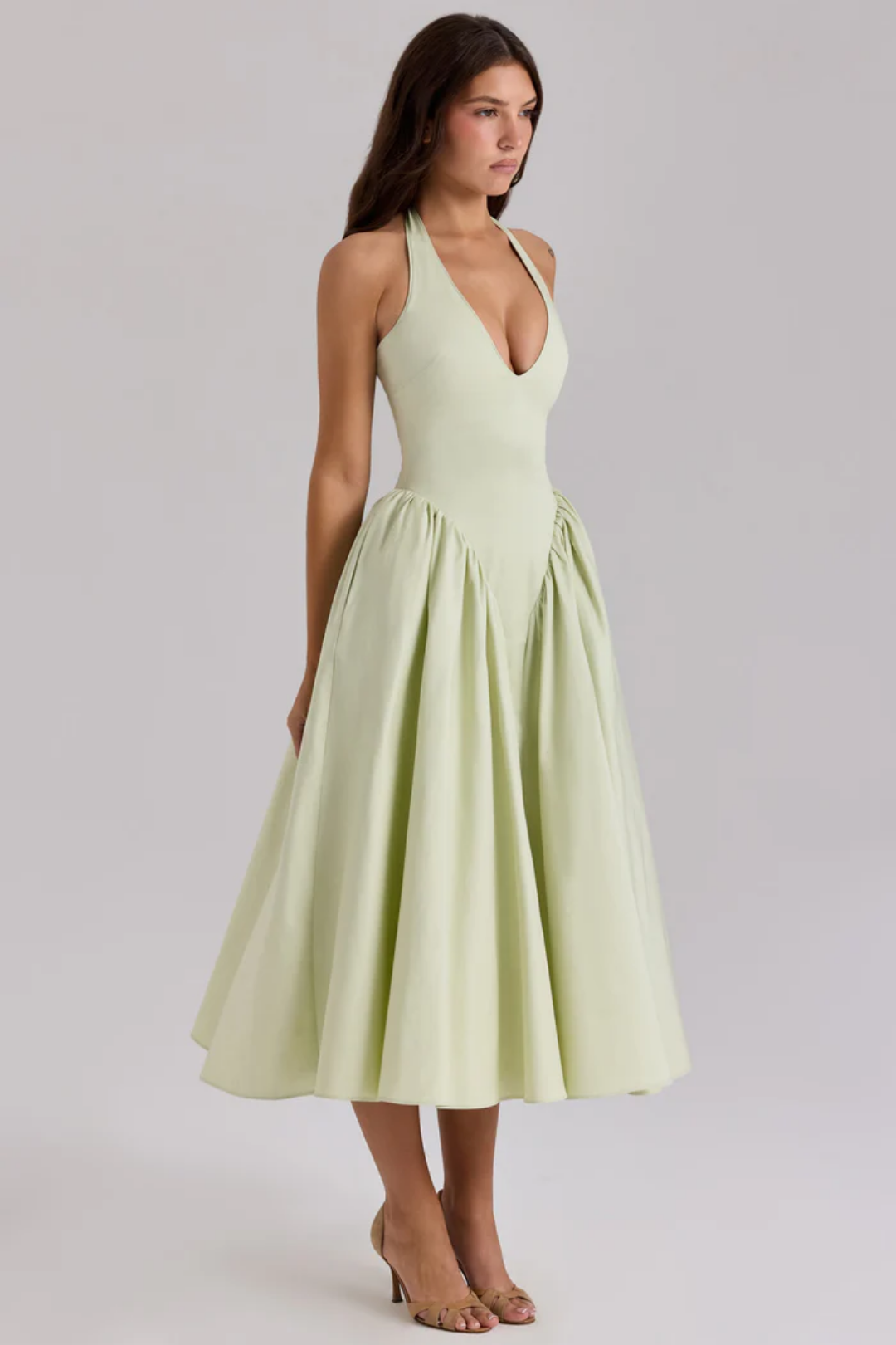Alexanne – Design na szyję – Sukienka midi-15216456008005-Róża Kwiatowa