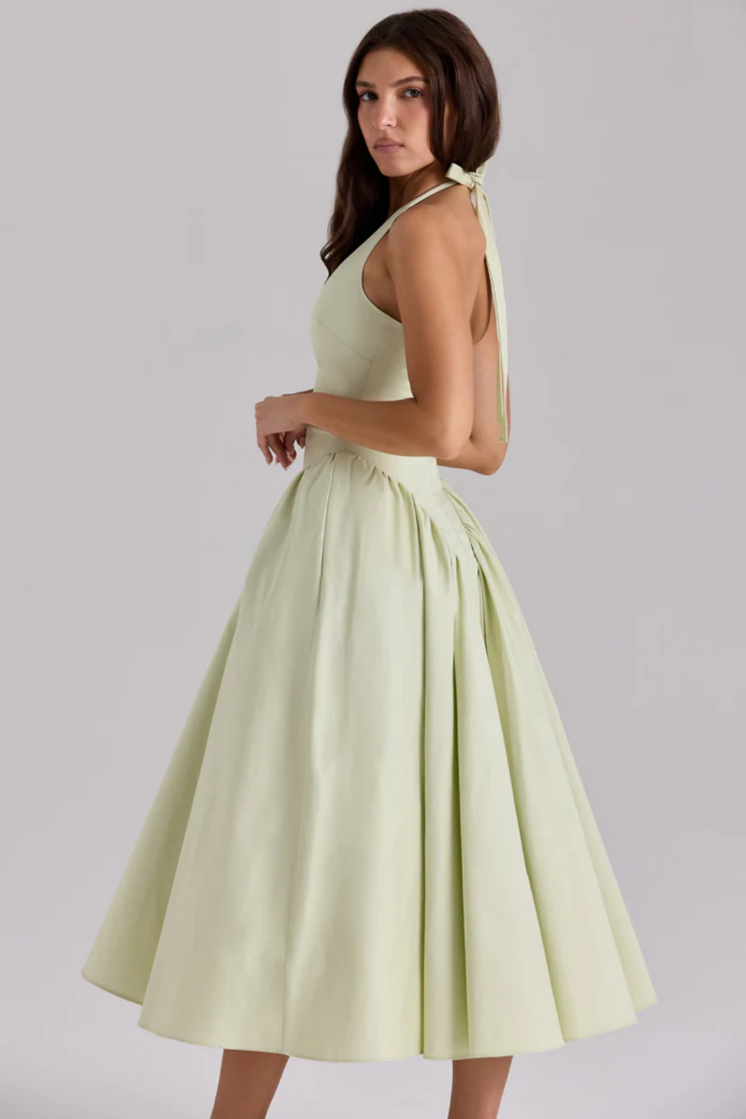 Alexanne – Design na szyję – Sukienka midi-15216456008005-Róża Kwiatowa