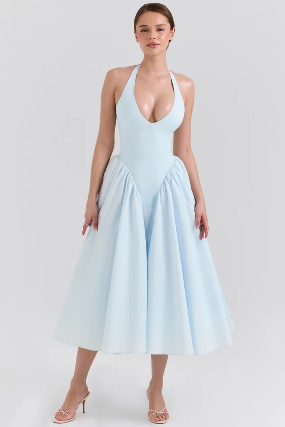 Alexanne – Design na szyję – Sukienka midi-15216456008005-Róża Kwiatowa
