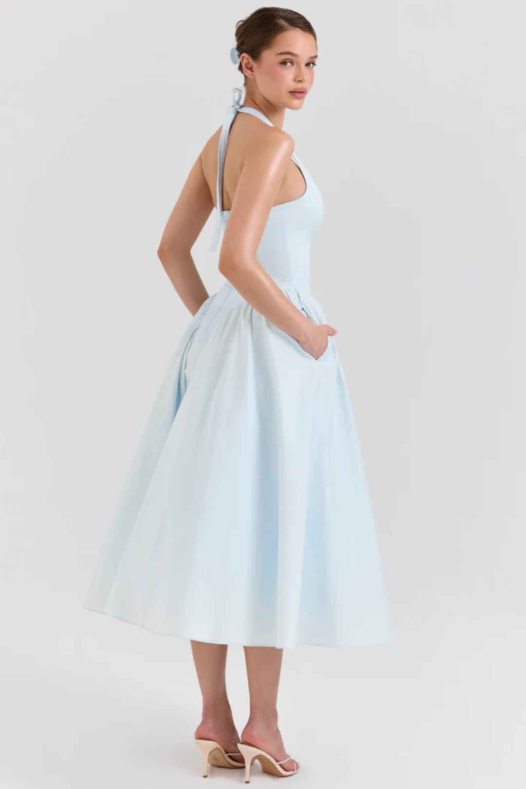 Alexanne – Design na szyję – Sukienka midi-15216456008005-Róża Kwiatowa