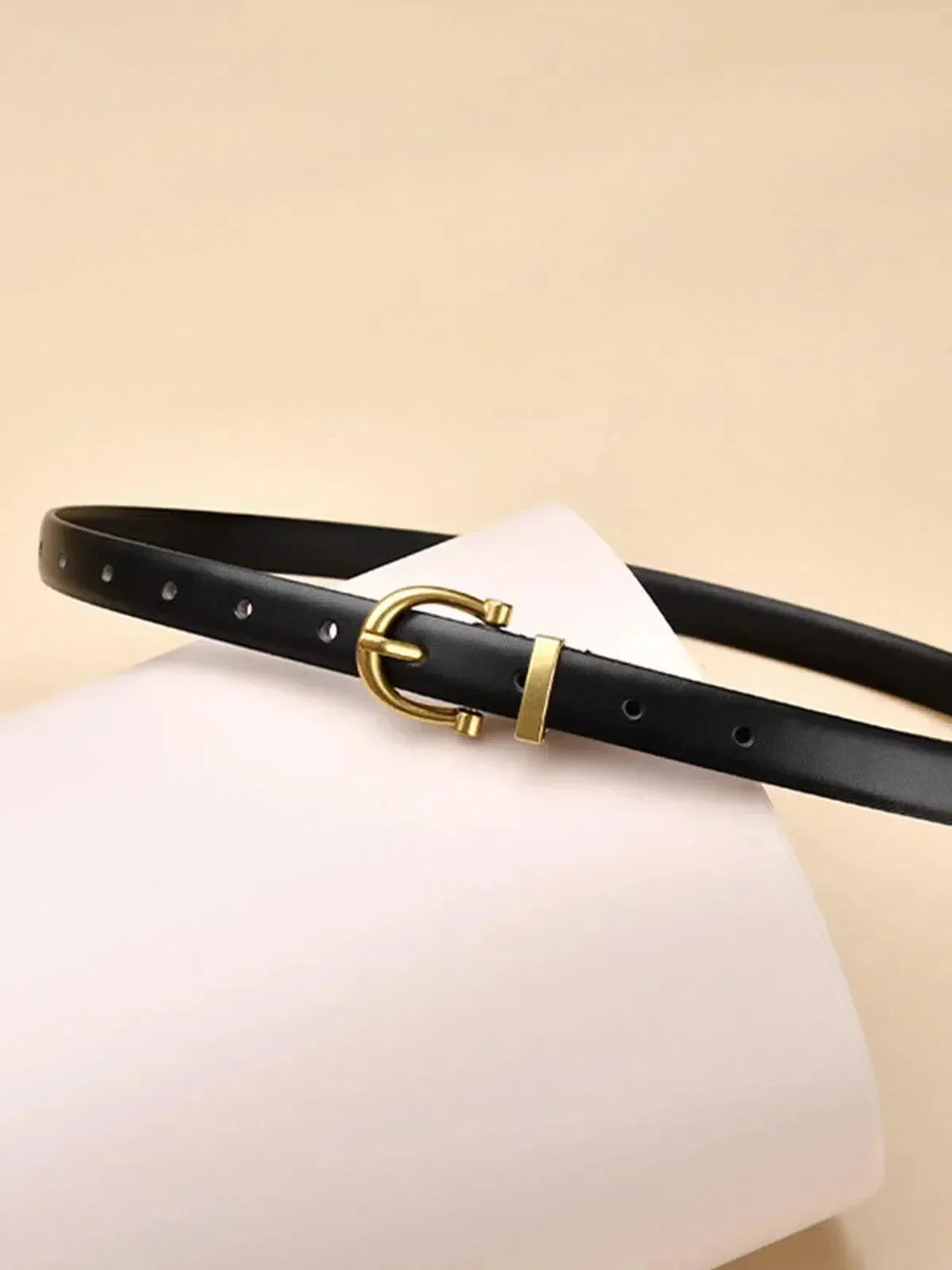 Althea – Minimalistyczny czarny design – Pasek z klamrą-15216233775429-Róża Kwiatowa