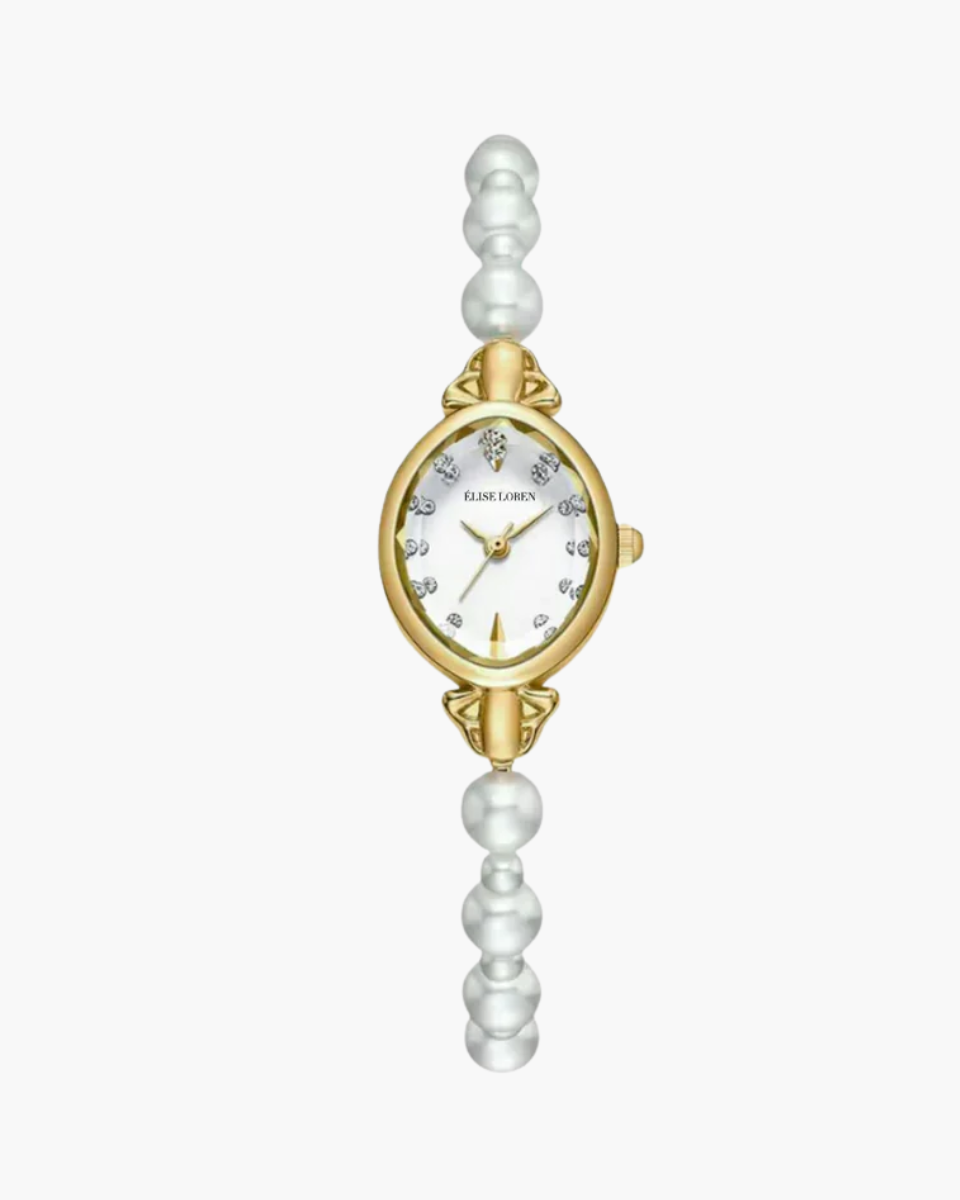 Amara Pearl – Design inspirowany stylem vintage – Zegarek z bransoletą-15216226566469-Róża Kwiatowa