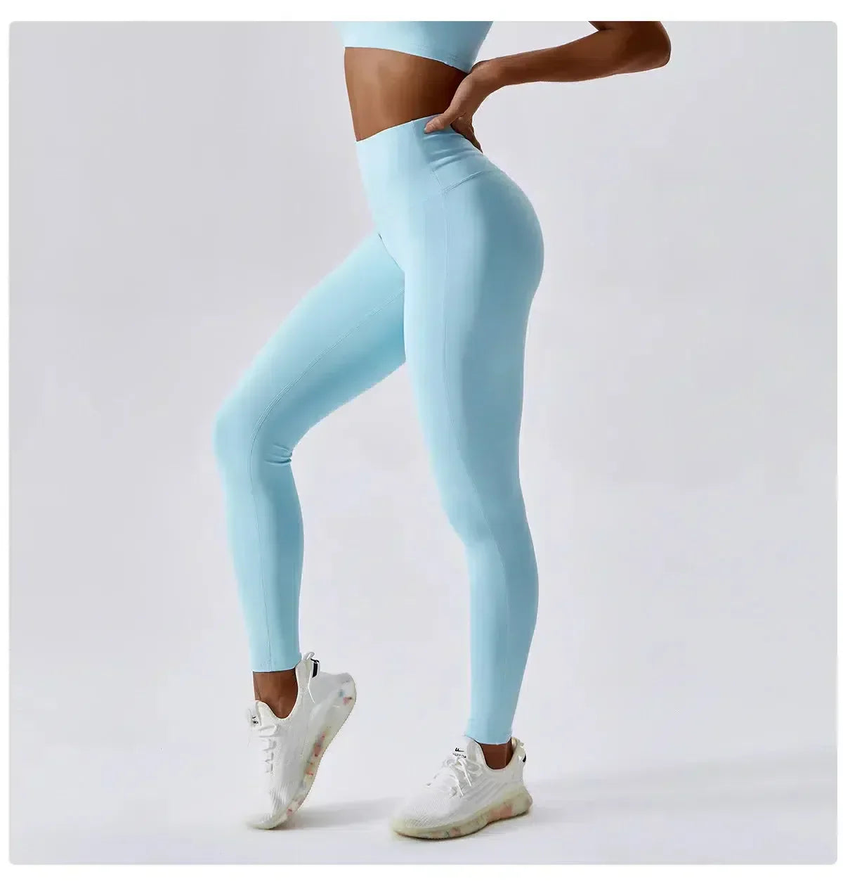 Ambra – Materiał o wysokiej elastyczności – Legginsy treningowe push-up-15216290332997-Róża Kwiatowa