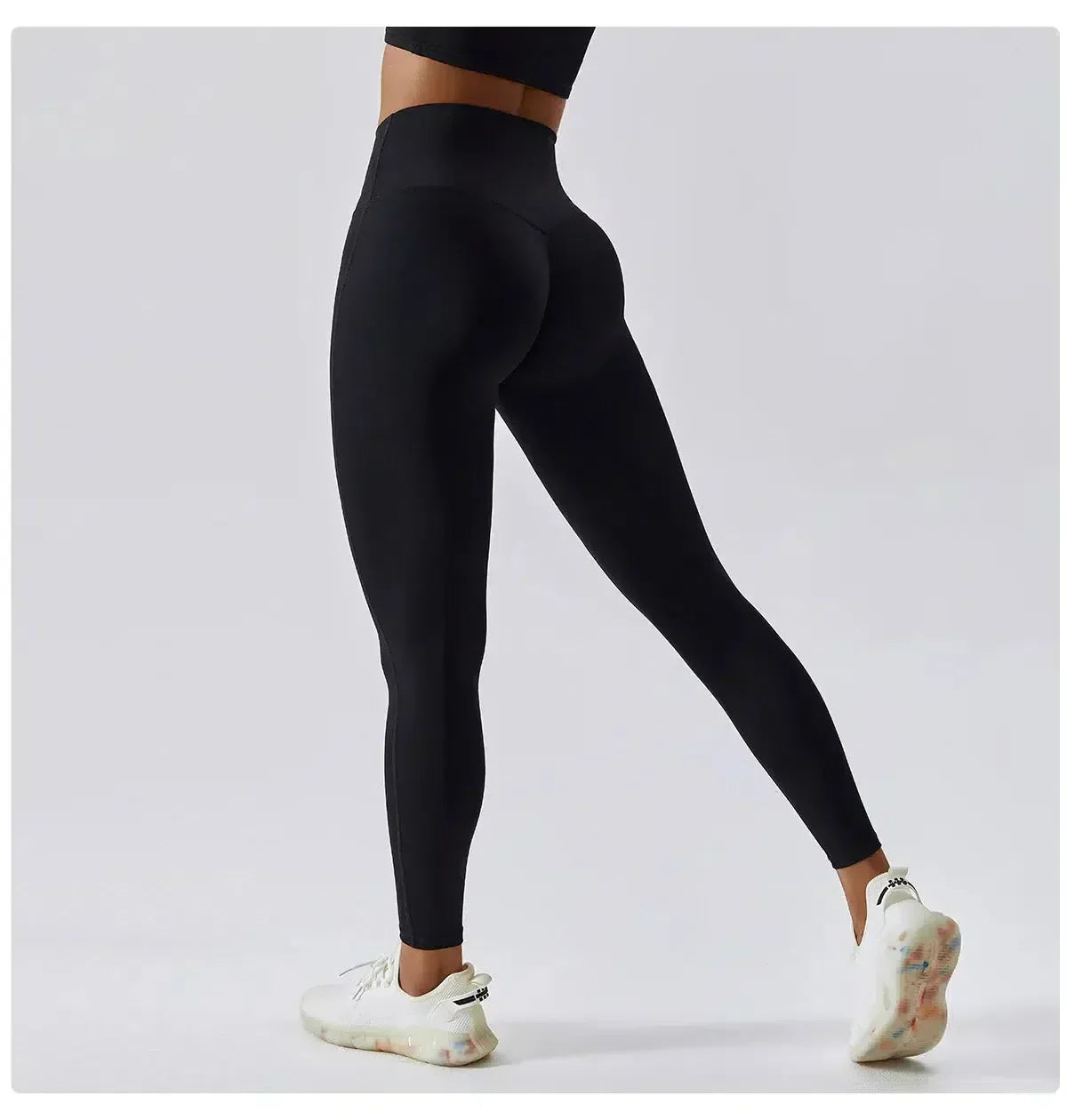 Ambra – Materiał o wysokiej elastyczności – Legginsy treningowe push-up-15216290332997-Róża Kwiatowa