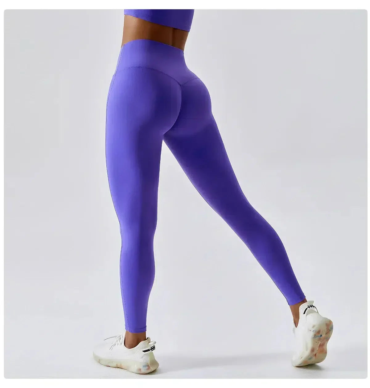 Ambra – Materiał o wysokiej elastyczności – Legginsy treningowe push-up-15216290332997-Róża Kwiatowa