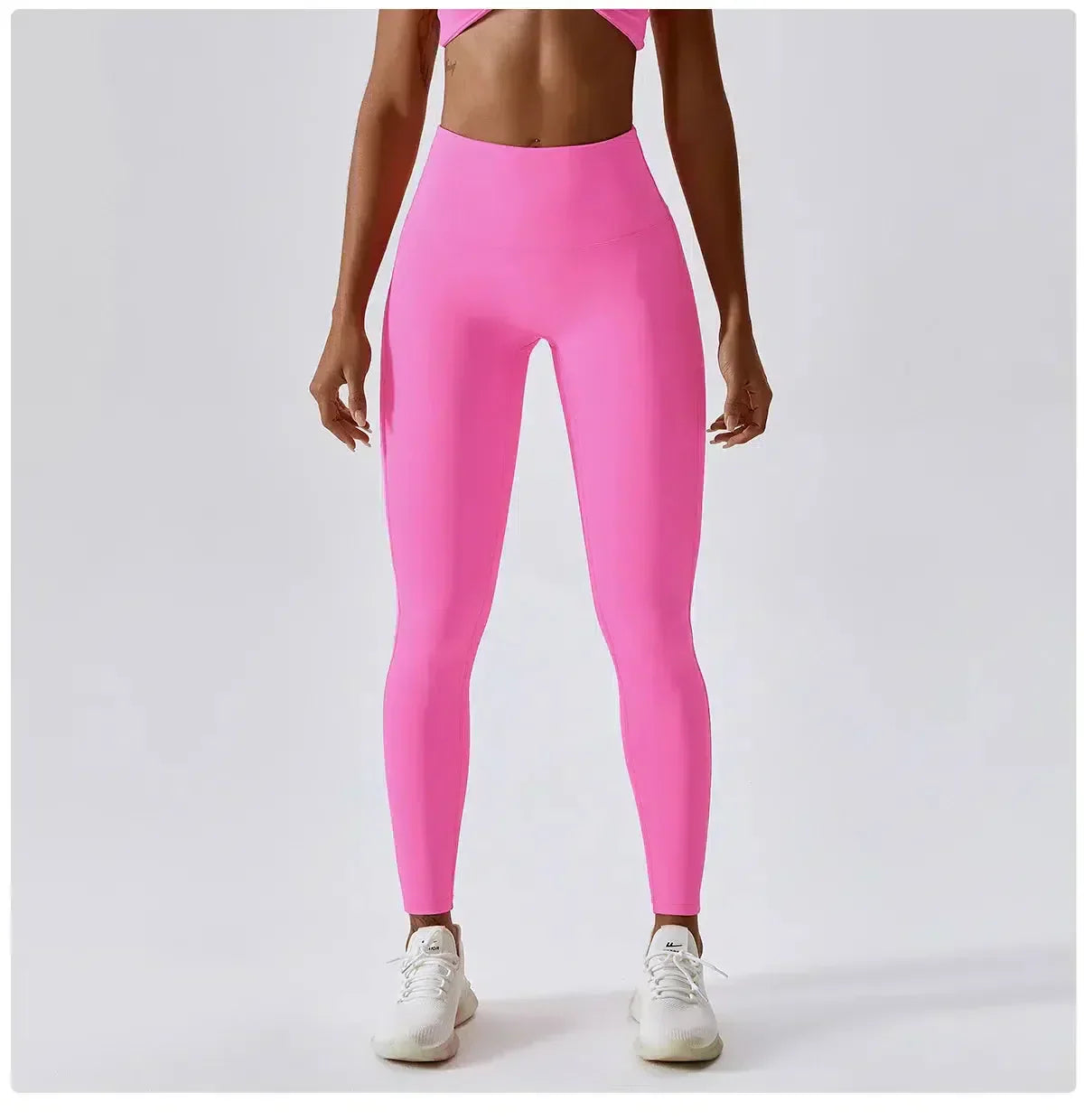 Ambra – Materiał o wysokiej elastyczności – Legginsy treningowe push-up-15216290332997-Róża Kwiatowa