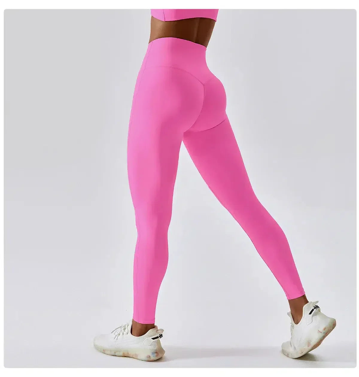 Ambra – Materiał o wysokiej elastyczności – Legginsy treningowe push-up-15216290332997-Róża Kwiatowa