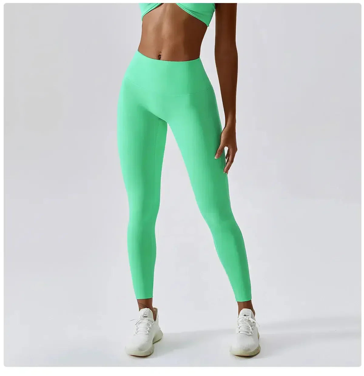 Ambra – Materiał o wysokiej elastyczności – Legginsy treningowe push-up-15216290332997-Róża Kwiatowa