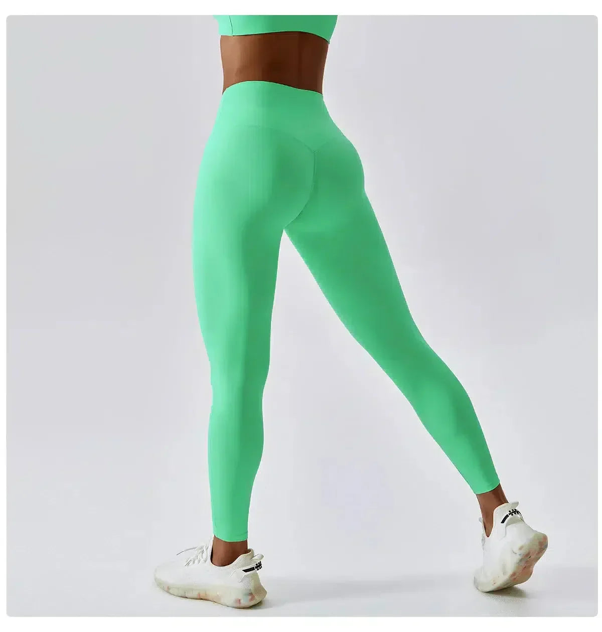 Ambra – Materiał o wysokiej elastyczności – Legginsy treningowe push-up-15216290332997-Róża Kwiatowa
