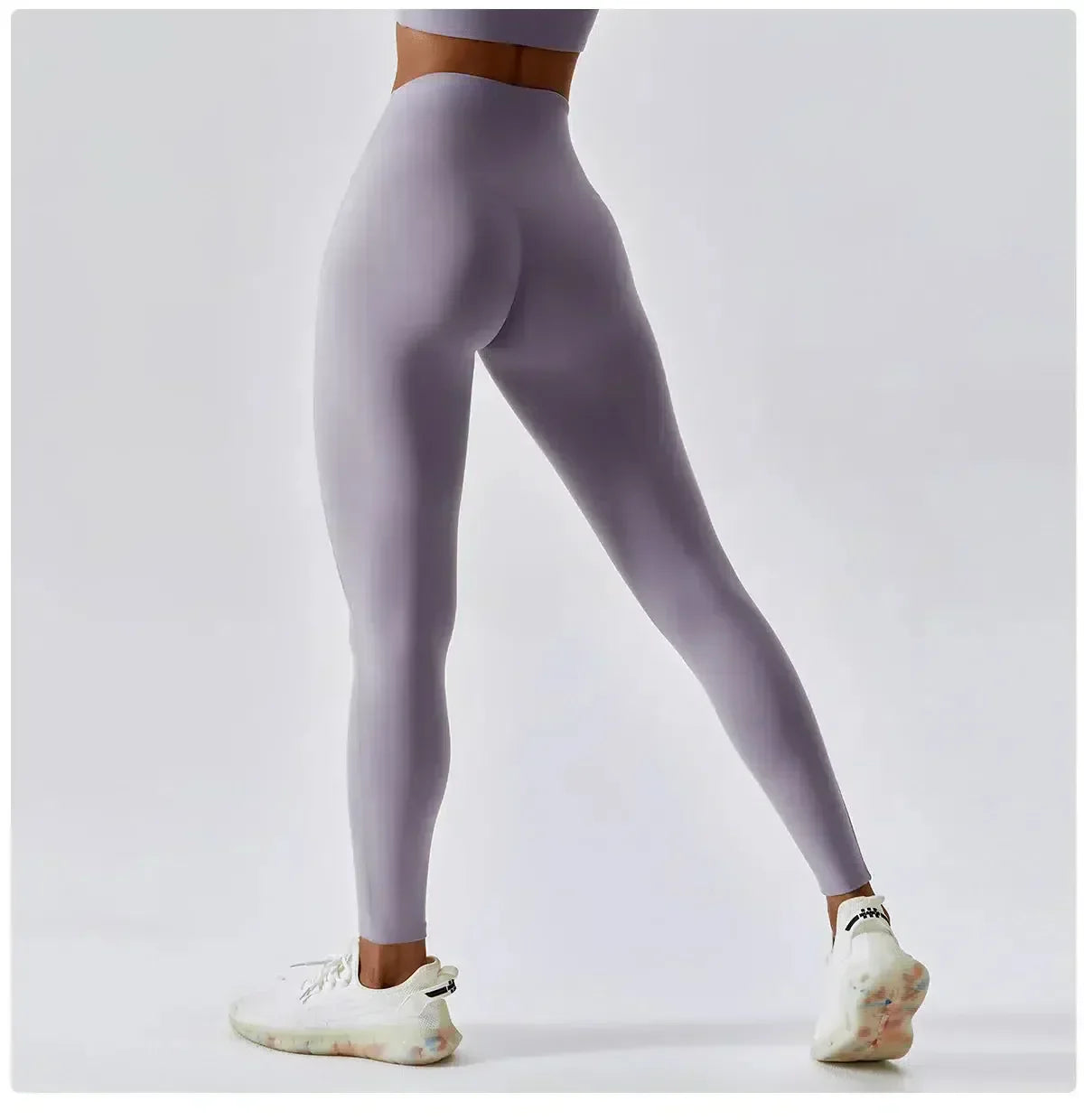 Ambra – Materiał o wysokiej elastyczności – Legginsy treningowe push-up-15216290332997-Róża Kwiatowa