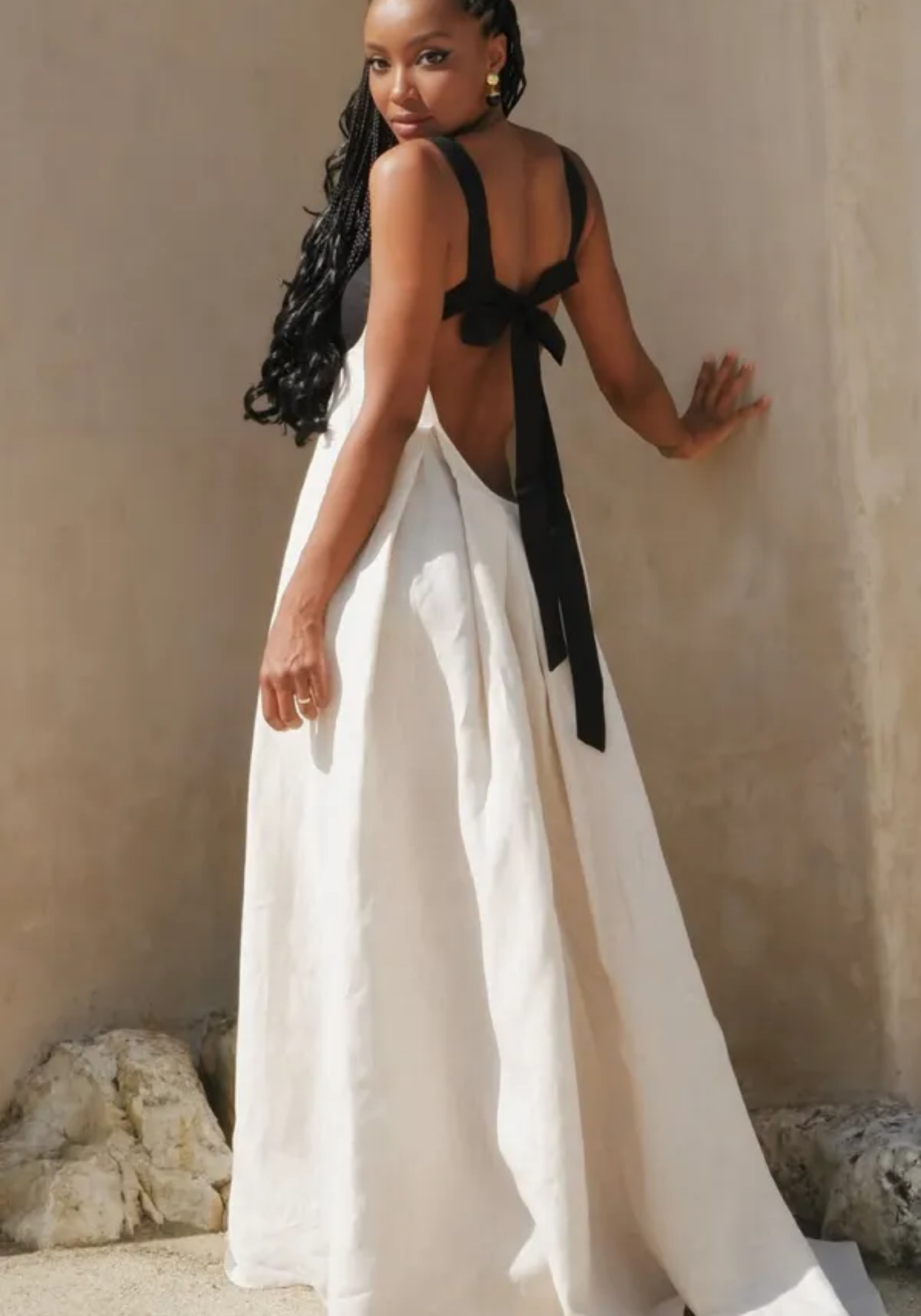 Amiya – Dwukolorowy design – Sukienka maxi-15216456171845-Róża Kwiatowa