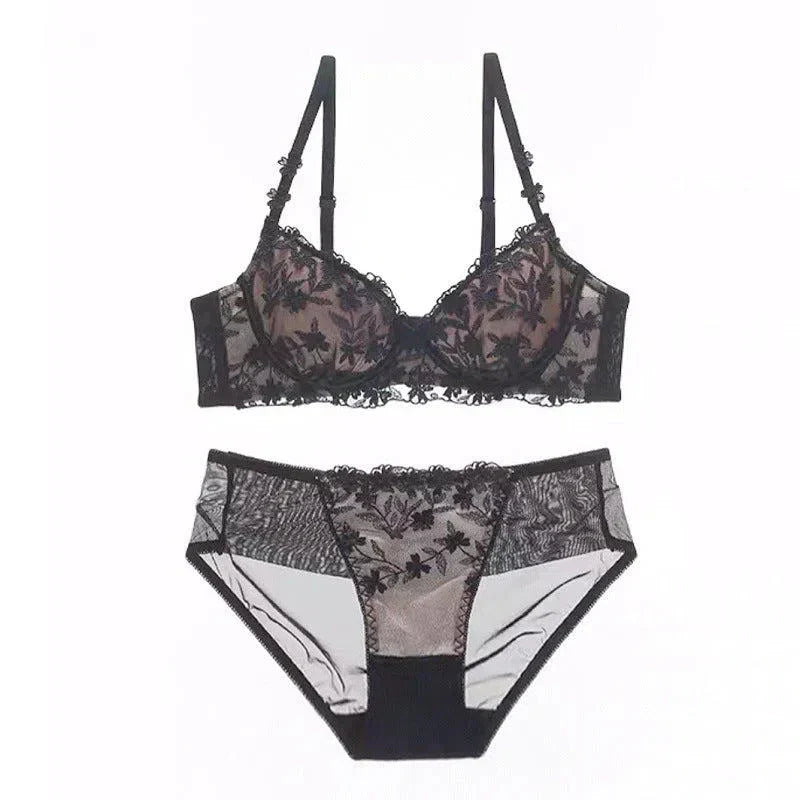 Amorette – Kwiatowy push-up – Zestaw bielizny-15216280043845-Róża Kwiatowa