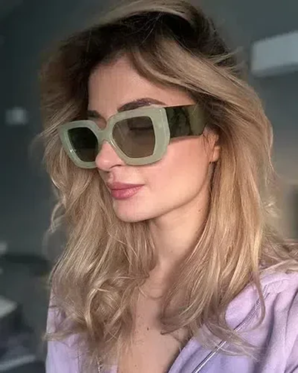 Annalise – Soczewki z ochroną UV – Okulary przeciwsłoneczne kwadratowe-15216210248005-Róża Kwiatowa