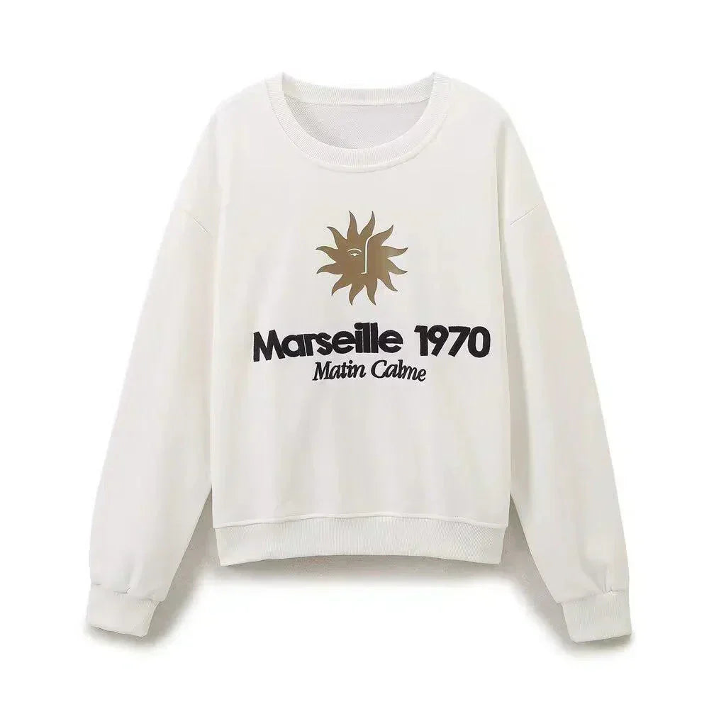 Antoinette – Bluza z okrągłym dekoltem – Szerokie spodnie – Zestaw domowy Marseille-15216282403141-Róża Kwiatowa