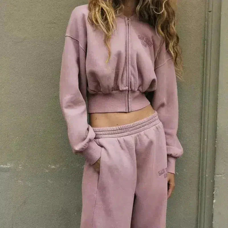 Astrid – Kurtka na zamek i spodnie jogger – Zestaw lounge San Francisco-15216260546885-Róża Kwiatowa