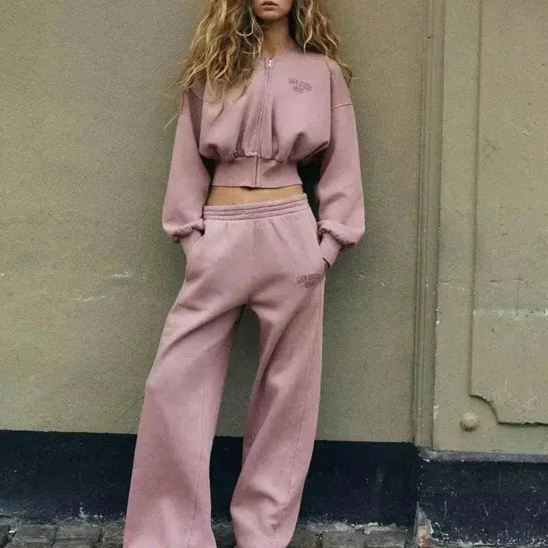 Astrid – Kurtka na zamek i spodnie jogger – Zestaw lounge San Francisco-15216260546885-Róża Kwiatowa