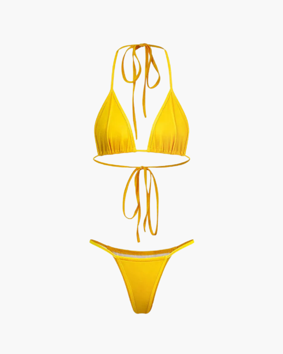 Azurie – Trzyczęściowy komplet – Bikini z siateczkowym stanikiem-15216252813637-Róża Kwiatowa