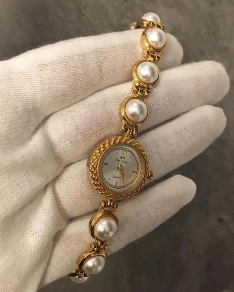 Bellora – Złocone wykończenie – Zegarek vintage-15216227287365-Róża Kwiatowa