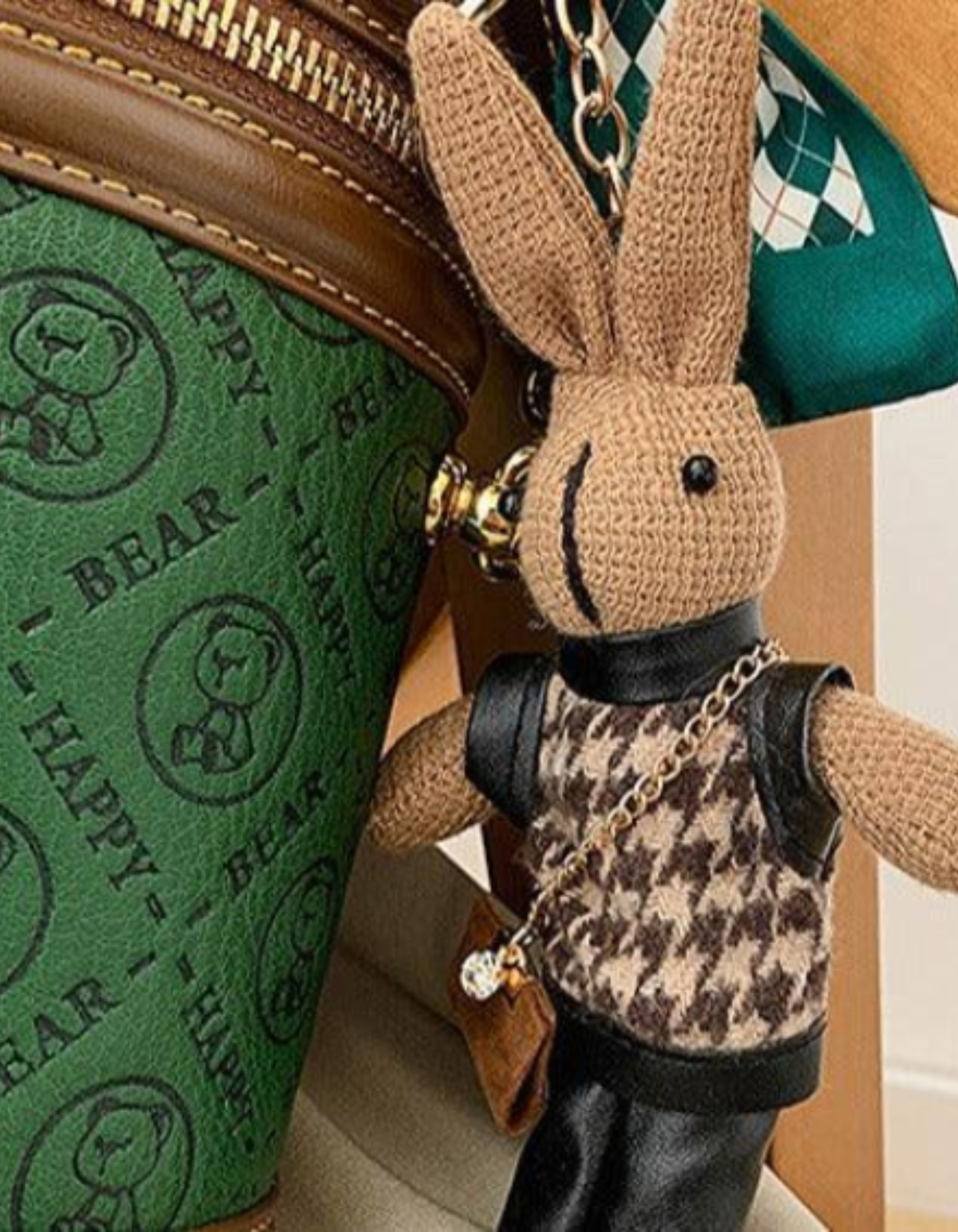 Belloretta – Detal z monogramem w kształcie króliczka – Torba na ramię-15216455123269-Róża Kwiatowa
