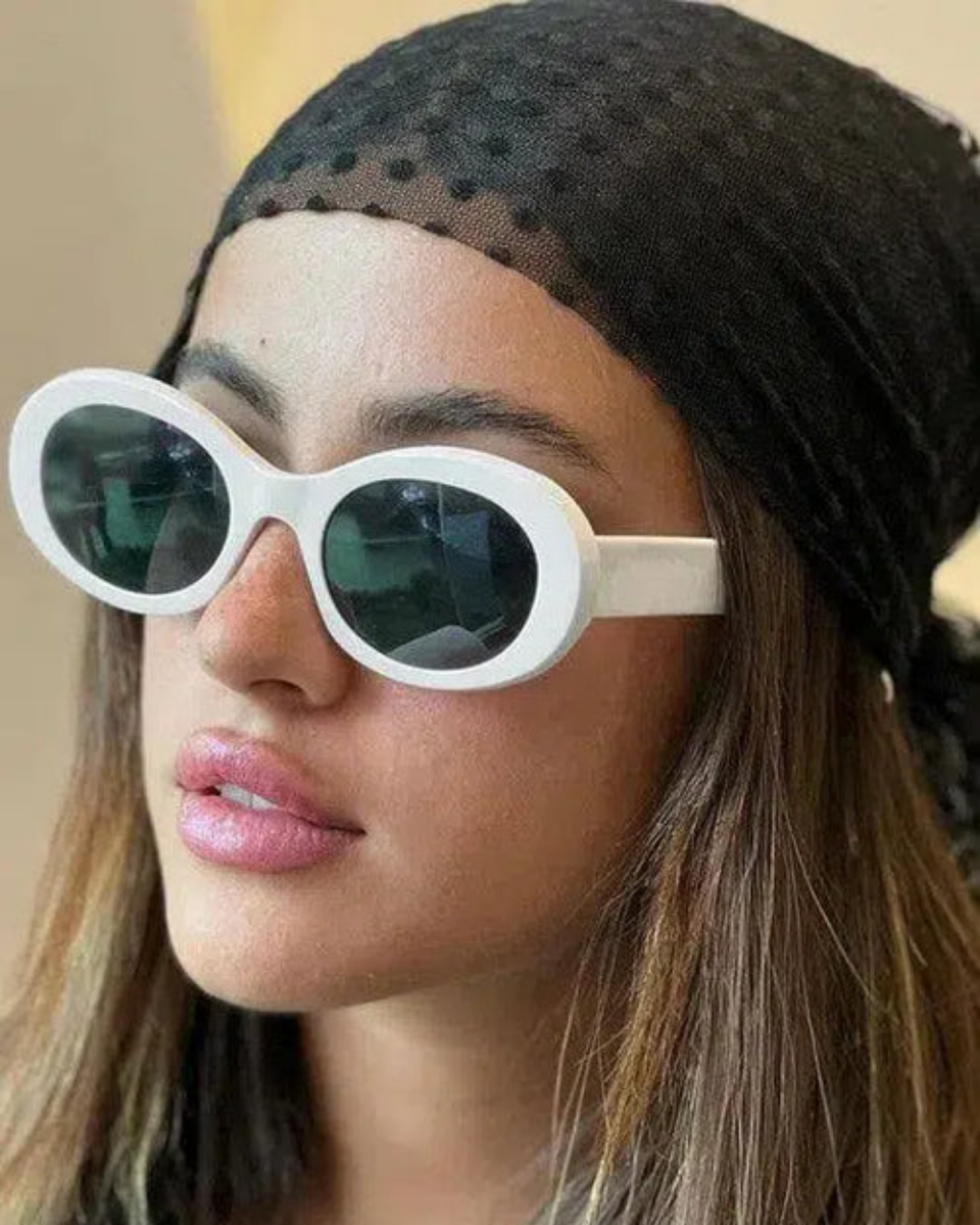 Belluna – Owalny design vintage – Okulary przeciwsłoneczne-15216196518213-Róża Kwiatowa