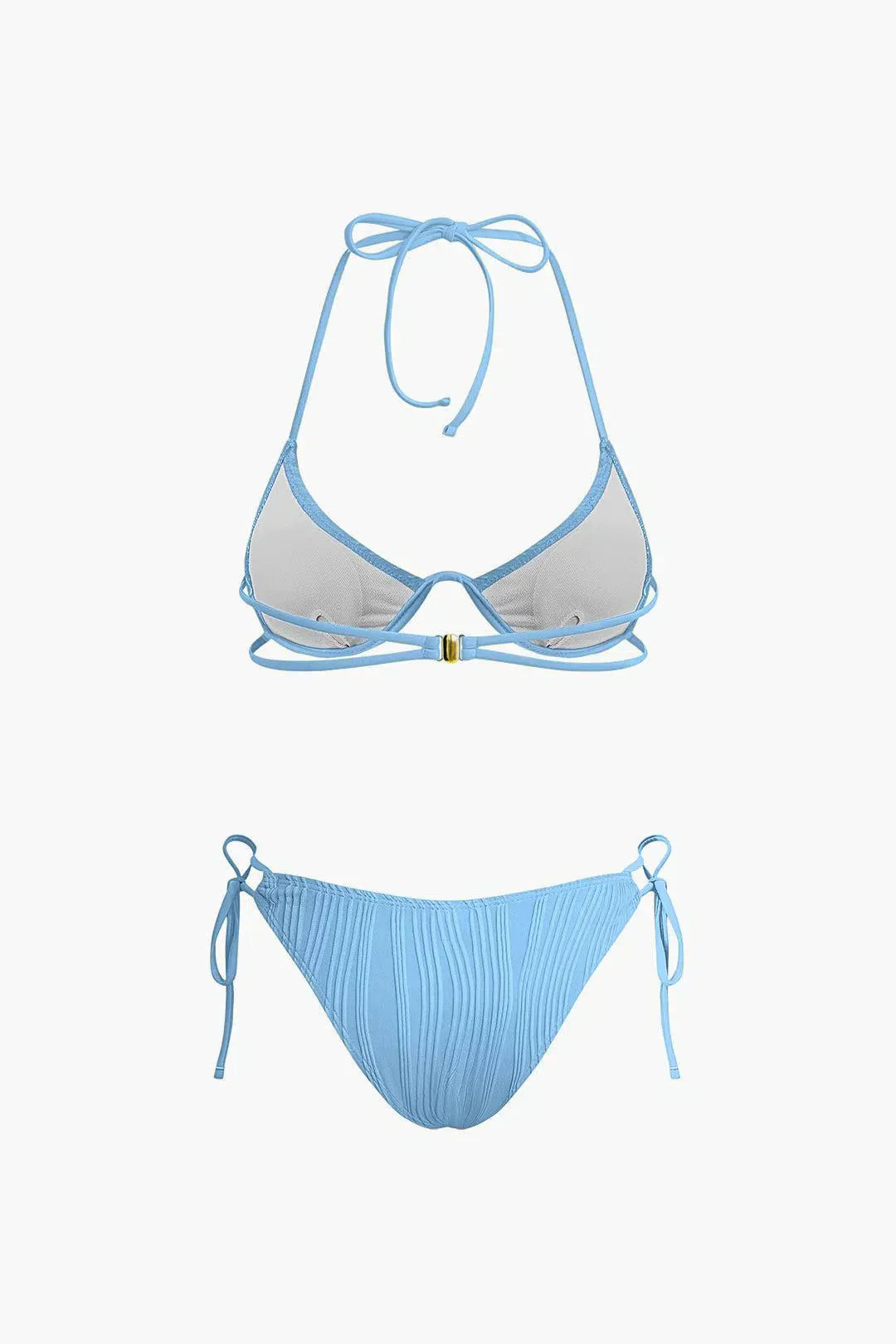 Calyne – Elegancki design – Zestaw bikini z marszczeniami-15216321364293-Róża Kwiatowa