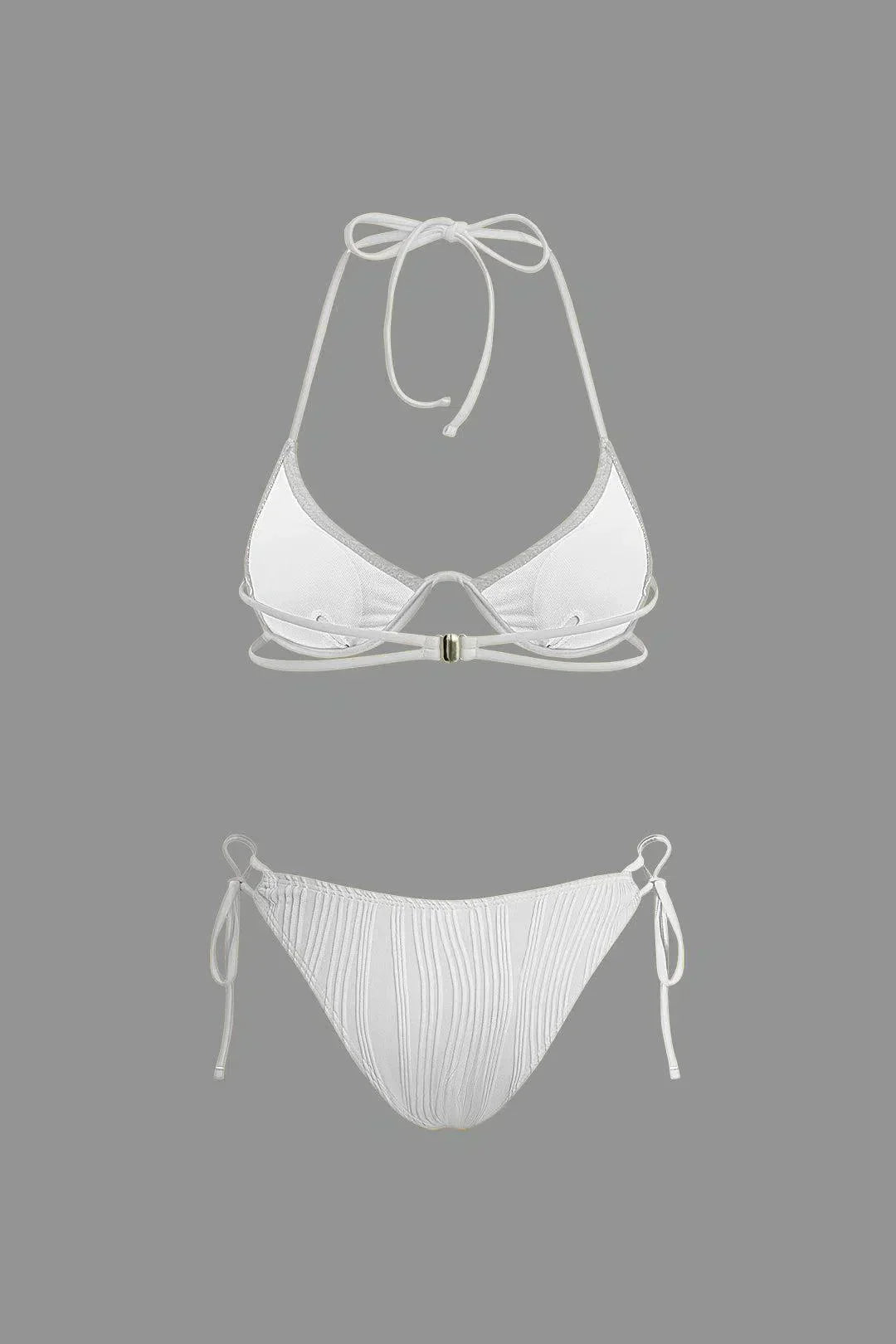 Calyne – Elegancki design – Zestaw bikini z marszczeniami-15216321364293-Róża Kwiatowa