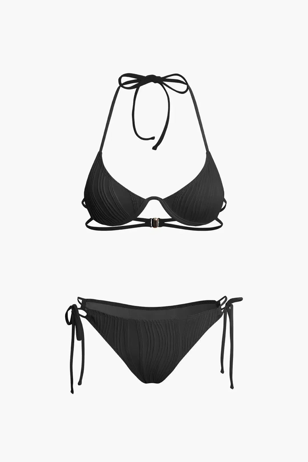Calyne – Elegancki design – Zestaw bikini z marszczeniami-15216321364293-Róża Kwiatowa