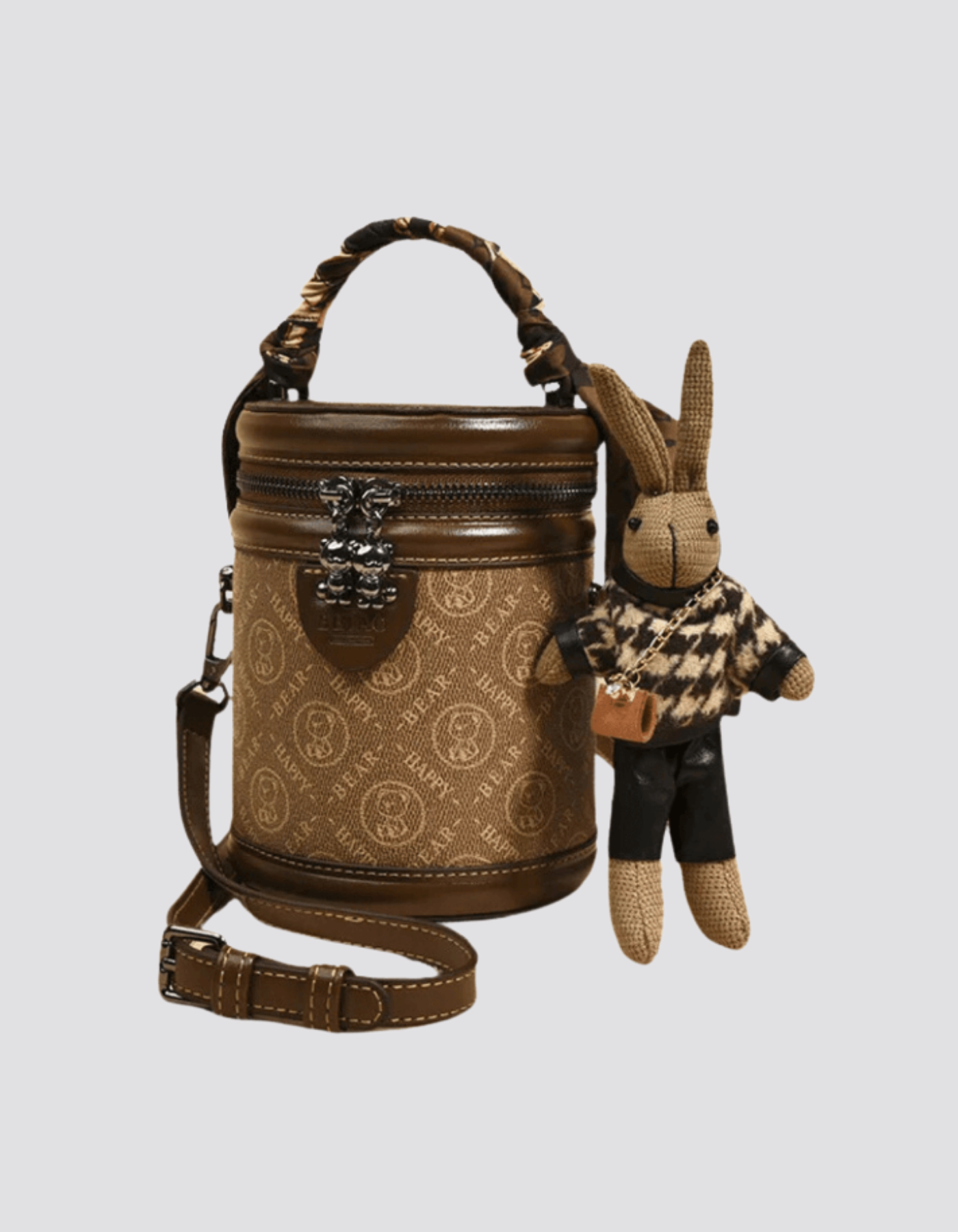 Capucinetta – Detal z monogramem w kształcie króliczka – Torba na ramię-15216453747013-Róża Kwiatowa