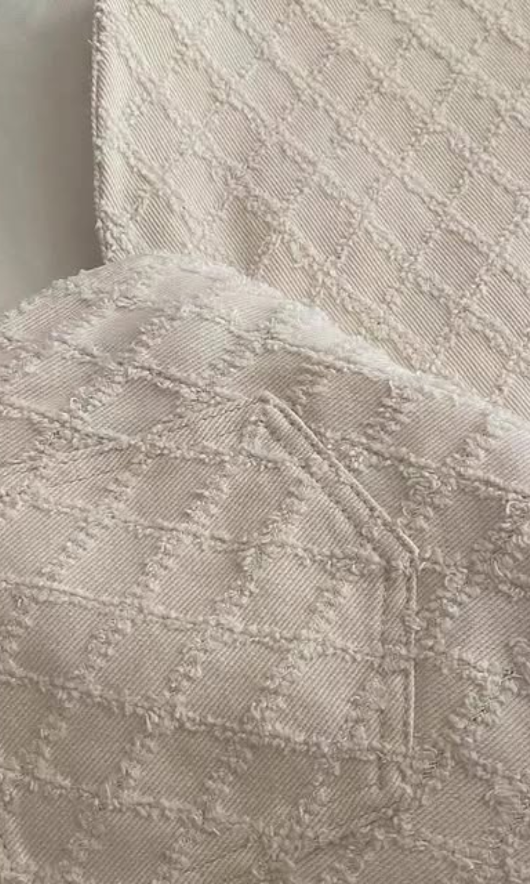 Cerelline – Teksturowany splot kratowy – Spodnie z szerokimi nogawkami-15216284303685-Róża Kwiatowa
