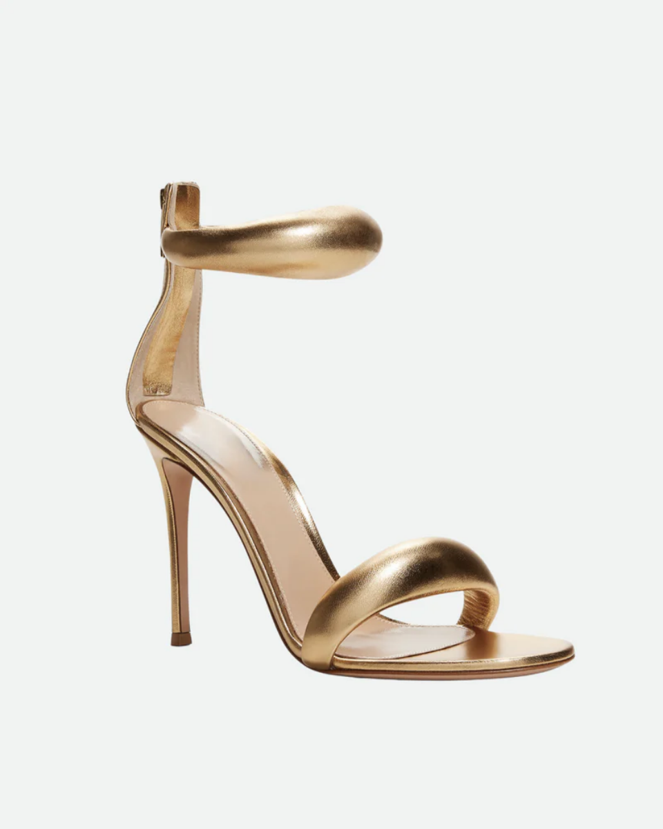 Clémence – Projekt Stiletto – Buty na obcasie z puszystym paskiem wokół kostki-15216331555141-Róża Kwiatowa