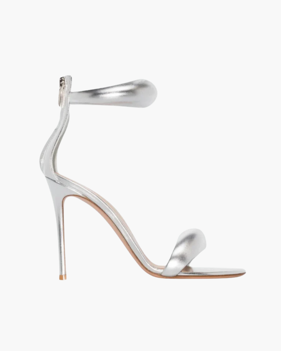 Clémence – Projekt Stiletto – Buty na obcasie z puszystym paskiem wokół kostki-15216331555141-Róża Kwiatowa