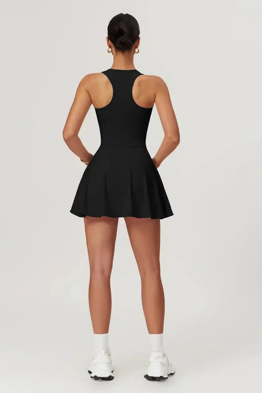 Delphine – Wbudowane szorty – Aktywna mini sukienka-15216366289221-Róża Kwiatowa