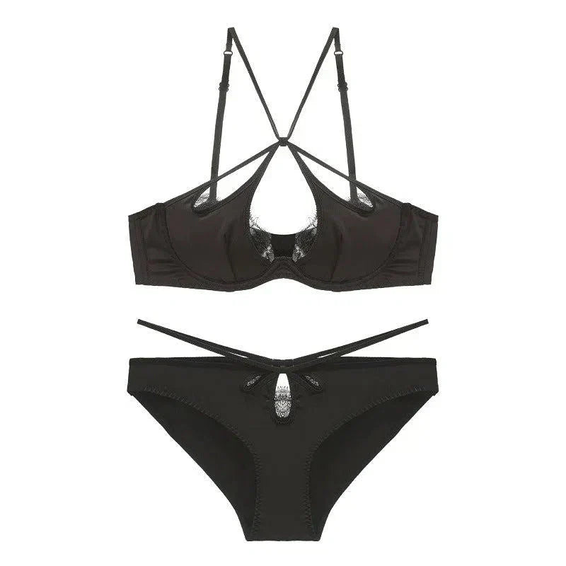 Florana – Koronkowy halter – Zestaw bielizny-15216277225797-Róża Kwiatowa