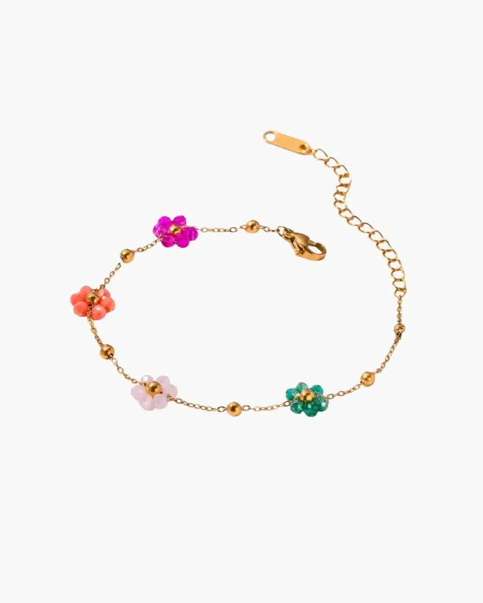 Florella – Ręcznie wykonane kwiatowe koraliki – Bransoletka charms-15216213229893-Róża Kwiatowa