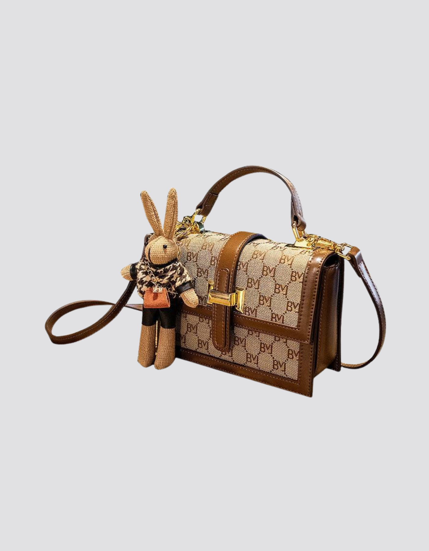 Florentia – Zawieszka z monogramem w kształcie króliczka – Torba na ramię-15216455385413-Róża Kwiatowa
