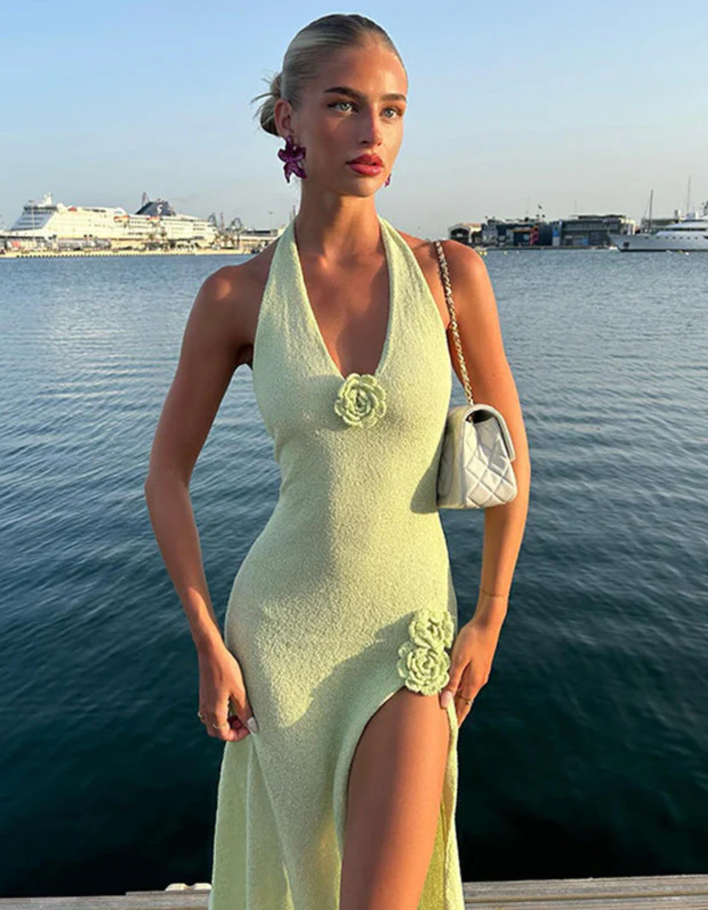 Frances – Elegancki fason na szyję – Suknia plażowa-15216448110917-Róża Kwiatowa