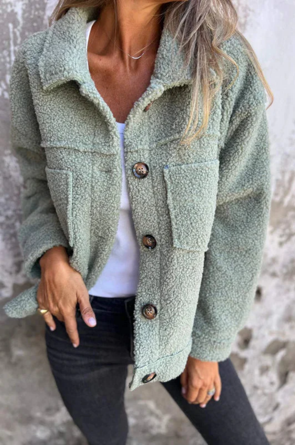 Joanna – Przytulny dotyk – Kurtka teddy-15266521448773-Róża Kwiatowa