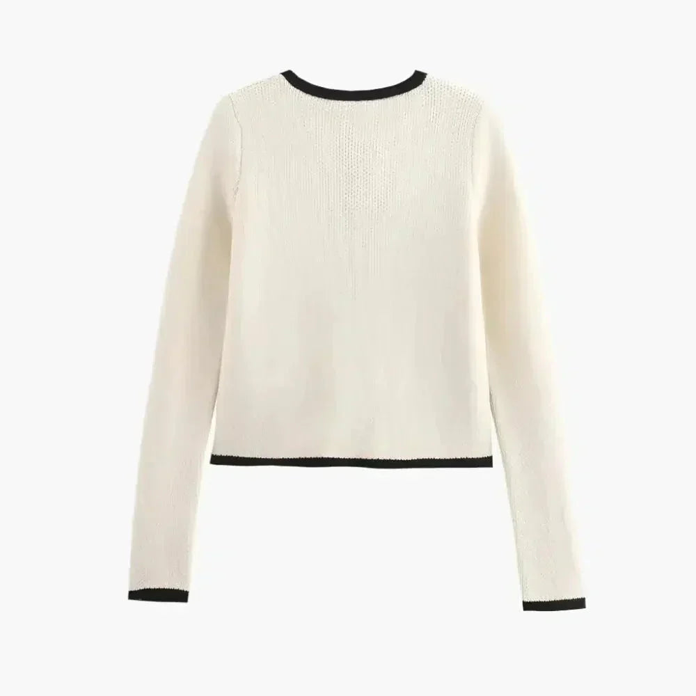 Josette – Akcenty kokardkowe – Elegancki kardigan-15216257761605-Róża Kwiatowa