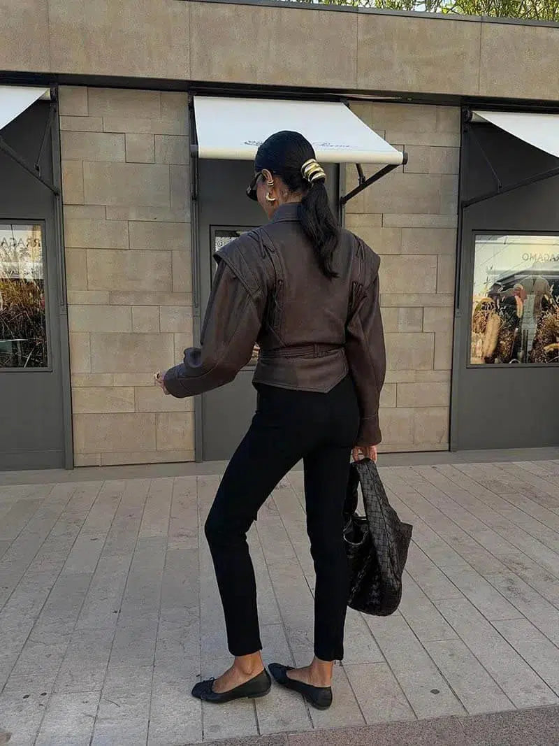 Katniss – Styl inspirowany westernem – Skórzana kurtka-15216340795717-Róża Kwiatowa