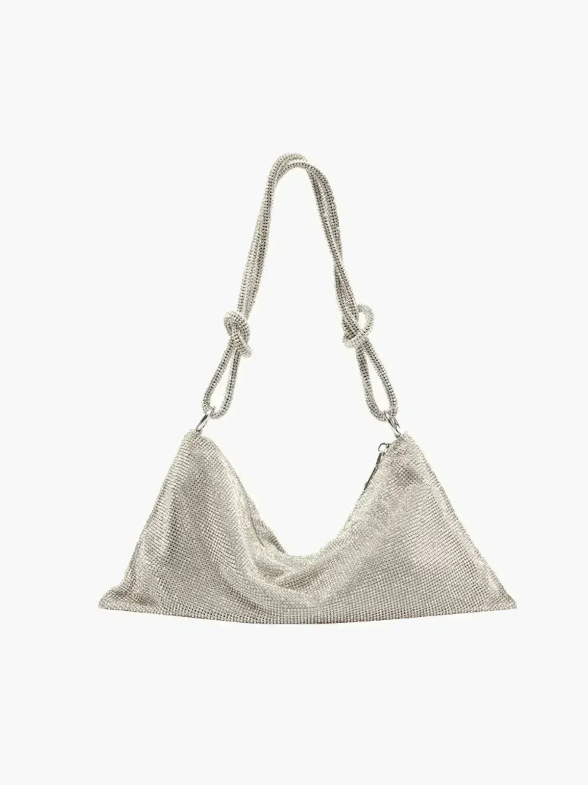 Liana – Uchwyt z węzłem – Torba na ramię z kryształowej siateczki-15216239575365-Róża Kwiatowa