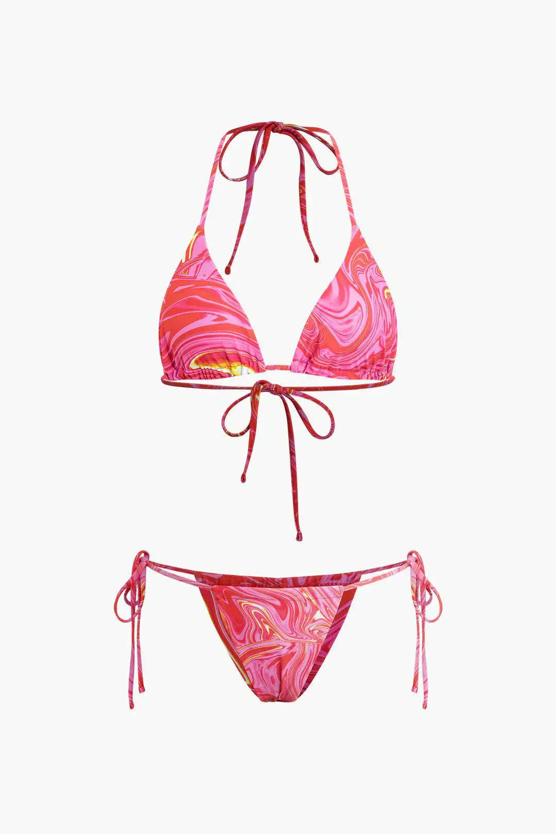 Loreva – Uniwersalny styl – Czteroczęściowy zestaw bikini-15216253567301-Róża Kwiatowa