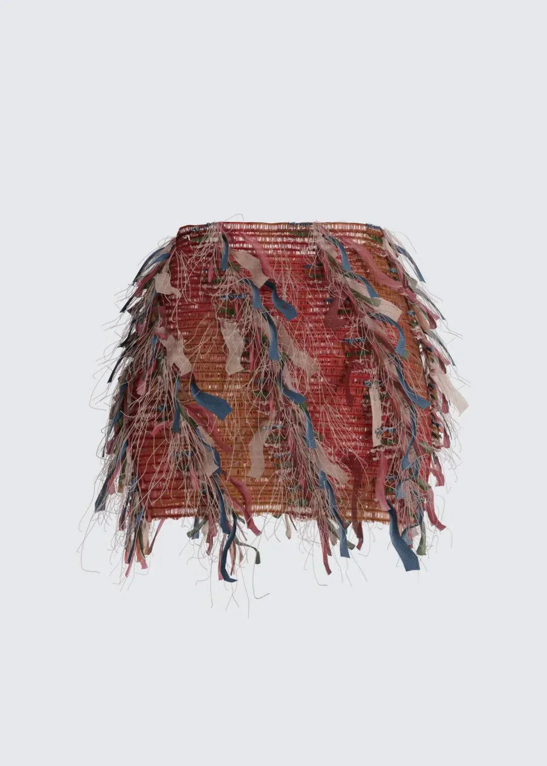 Luciana – Tekstura z frędzlami – Spódnica z falbanami-15216260677957-Róża Kwiatowa